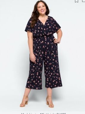 Kaileigh Black Midi Wrap Dress with Pink Floral Print